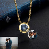 Custom Photo Projection Necklace I Love You in 100 Languages Necklace for Men
