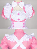 Japanese Anime Sissy Maid Dress Cosplay Sweet Classic Lolita Fancy Apron Maid Dress with Socks Gloves Set