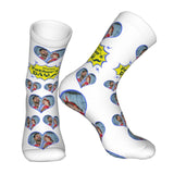 Custom Socks with Faces Change Men Face Size Personalized Printed Photo Crew Socks
