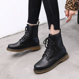 Boots Women Leather Shoes for Winter Boots Shoes Woman Casual Spring Leather Botas Mujer Female Ankle Boots