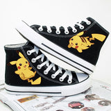 Pokemon Anime Cartoon Hand Painted Canvas Shoes High Top Casual Sneaker Minion Shoes Adults Minions Sneakers