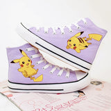 Pokemon Anime Cartoon Hand Painted Canvas Shoes High Top Casual Sneaker Minion Shoes Adults Minions Sneakers