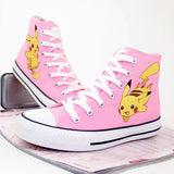 Pokemon Anime Cartoon Hand Painted Canvas Shoes High Top Casual Sneaker Minion Shoes Adults Minions Sneakers