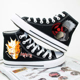 c3 men 1 Spring Anime Naruto Personalized Canvas Shoes Cool Doodle Printed High top Breathable boots for Halloween party A51105